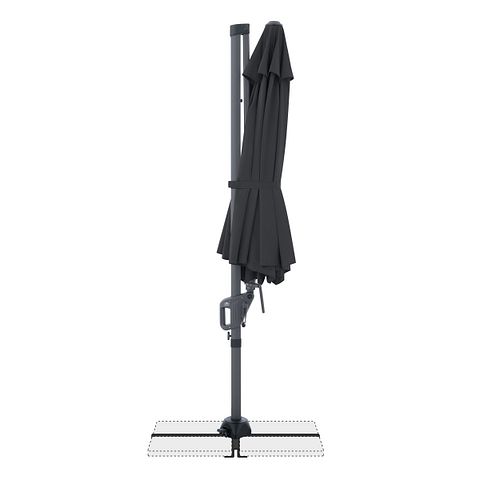doppler Pendelschirm LIFE 310 Side, Aluminium Anthrazit / 100 % Polyester 180 g/m² 