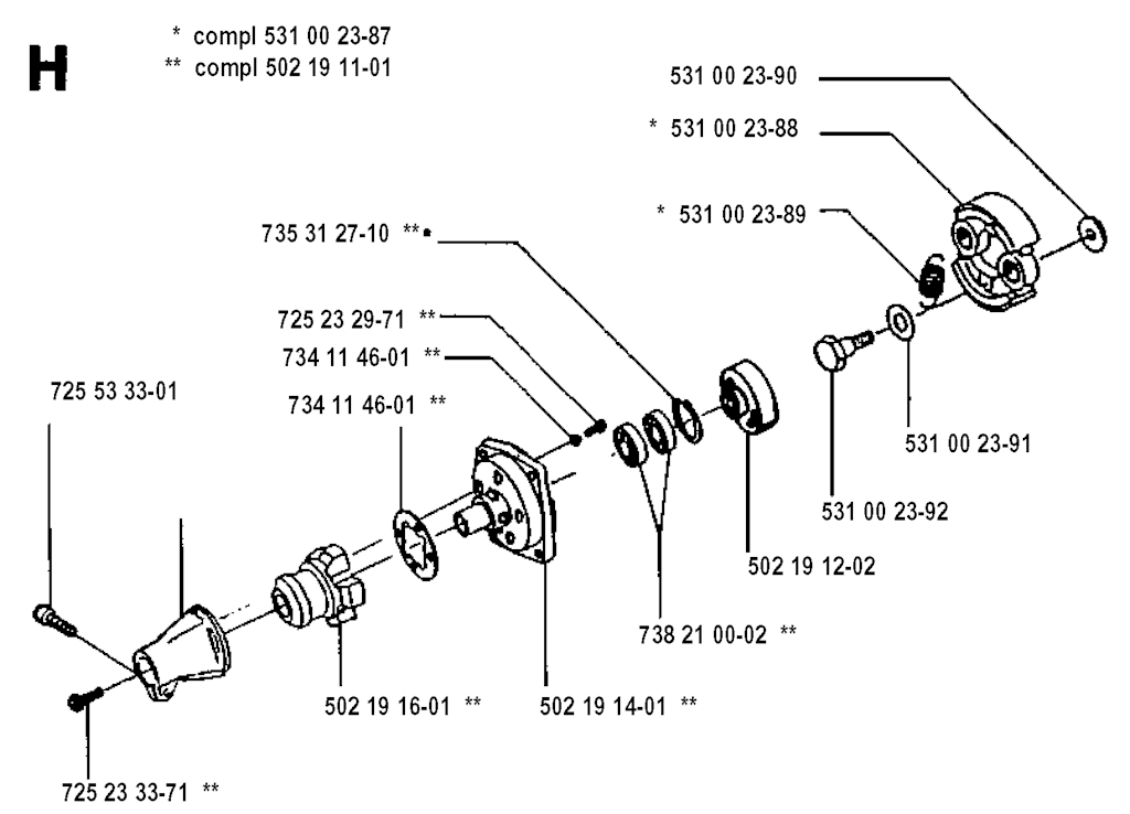 Explosionszeichnung Ersatzteile