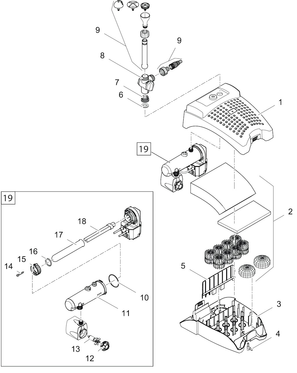 Explosionszeichnung Ersatzteile