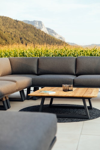 Diamond Garden Modullounge Mittelteil NORA Sun & Rain, Aluminium / Recycled Teak / Tuvatextil (100 % Polyacryl)