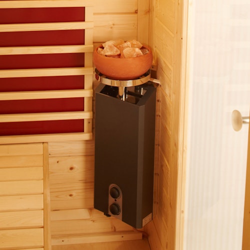 Infraworld Infrarotkabine TrioSol Natura 148 Ecke inkl. 5-teiligem gratis Zubehörset