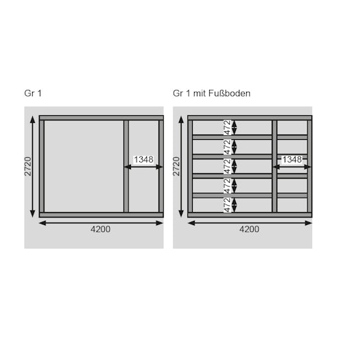 Karibu Woodfeeling Mittelwand-Gartenhaus Schönbuch 2 - 38 mm