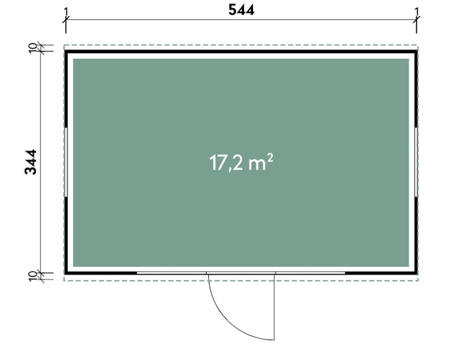 Wolff Finnhaus Design-Gartenhaus Himma 5434 isolierverglast - 94 mm  