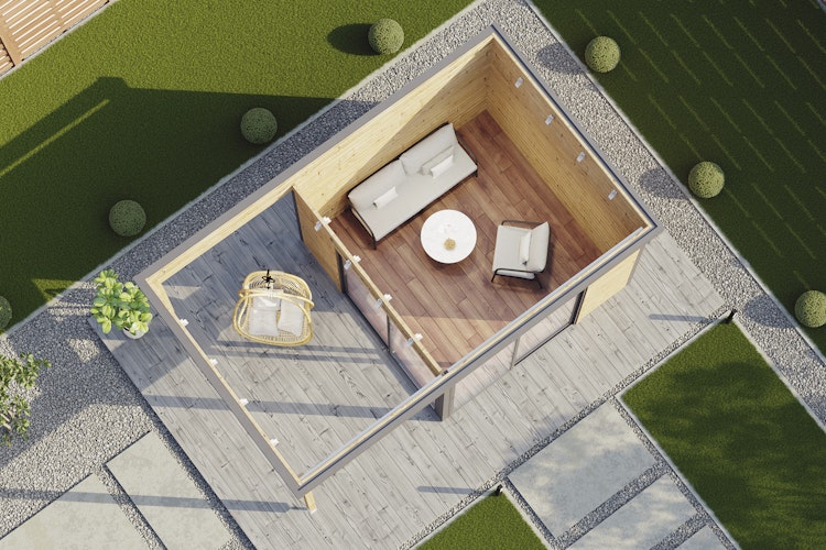 Wolff Finnhaus Gartenhaus Starletta 5232 mit Schiebetüren