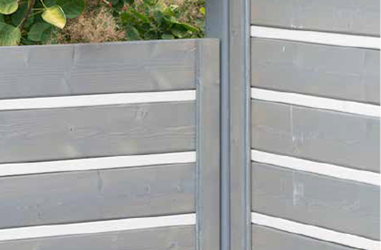 BM Serie TYP 224 Stufenelement, 90 x 135cm, Fichte Hellgrau/Cremeweiß