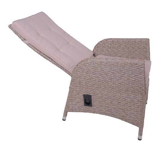 Garden Pleasure Gartenmöbel Set BRAGA 02, Tisch 220 x 100 + 8 Sessel, Polyrattan / Akazie / Kissen 100 % Polyester
