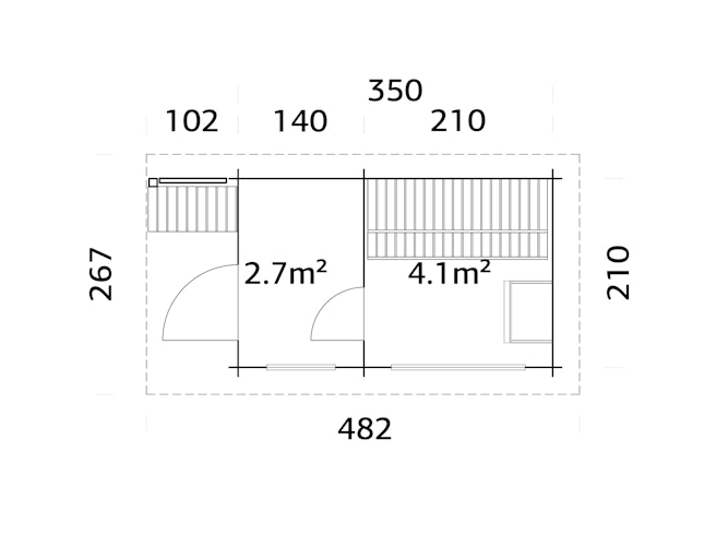 Palmako Saunahaus Sanna 6,8 m²