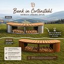 Vorschaubild Badeko Bank „Freiburg“ aus Cortenstahl
