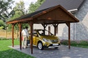 Vorschaubild Skan Holz Wallgau - Satteldach Einzelcarport Breite 430 cm