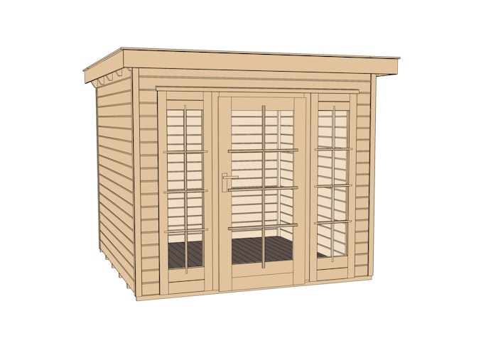 Weka Gartenhaus 172 mit Fensterfront - 21 mm