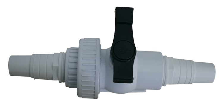 MyPOOL Absperrhahn 2-Wege 2x Ø 38 mm Anschluß