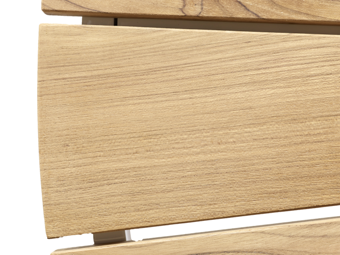 Cinas Gartenmöbel Set ELLEN / MOOD, Klapptisch Ø 110 cm + 4 Stühle, Aluminium Anthrazit / Teak / Kunststoff-Lamellen