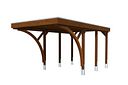 Vorschaubild Skan Holz Carport Friesland 320x555 cm inkl. 2 Einfahrtsbögen Set F
