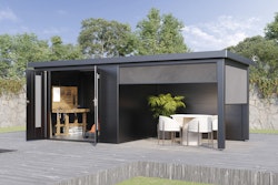 Wolff Finnhaus Sonnenrollo 30 für Premium Metall Gartenhäuser