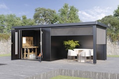 Wolff Finnhaus Sonnenrollo 30 für Premium Metall Gartenhäuser Wolff Finnhaus Sonnenrollo 30 für Premium Metall GartenhäuserZubehörbild