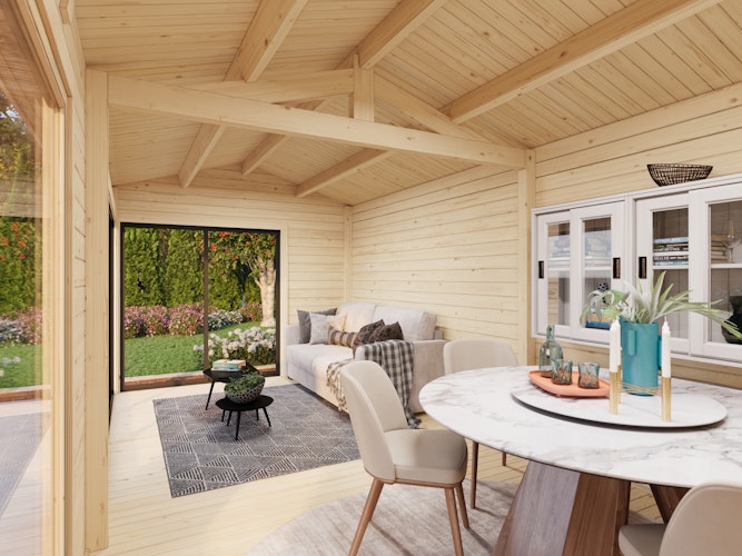 Palmako Gartenhaus Amanda 17,1 m² Slide - 44 mm