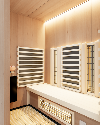 Infraworld Infrarotkabine TrioSol Prima 2 inkl. 5-teiligem gratis Zubehörset