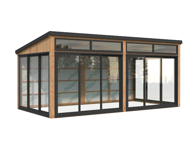 Palmako Glashaus Saga 16,2 m² Slide (Wintergartenanbau inkl. Rückwand)