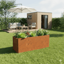 Vorschaubild Premium Hochbeet aus Cortenstahl mit Rostpatina 200 x 80 x 75 cm