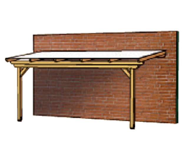 Skan Holz Terrassendach Ancona Leimholz o. Mittelpfosten 541 cm