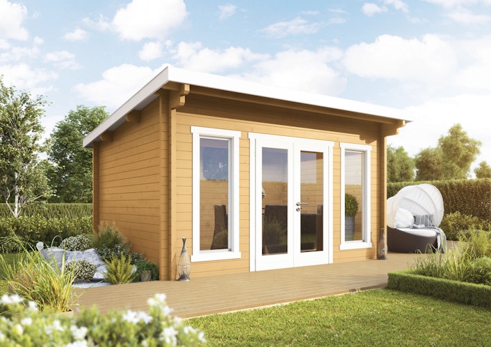 Wolff Finnhaus Gartenhaus Trondheim 44-B isolierverglast XL