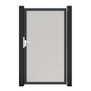 Vorschaubild GroJa BasicLine Schmal Einzeltor Rahmen Aluminium Anthrazitgrau 1000 x 1800 mm