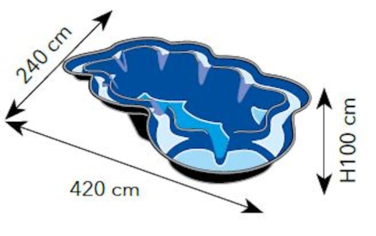 Ubbink Teichschale Fertigteich Neptun V - 3800 l