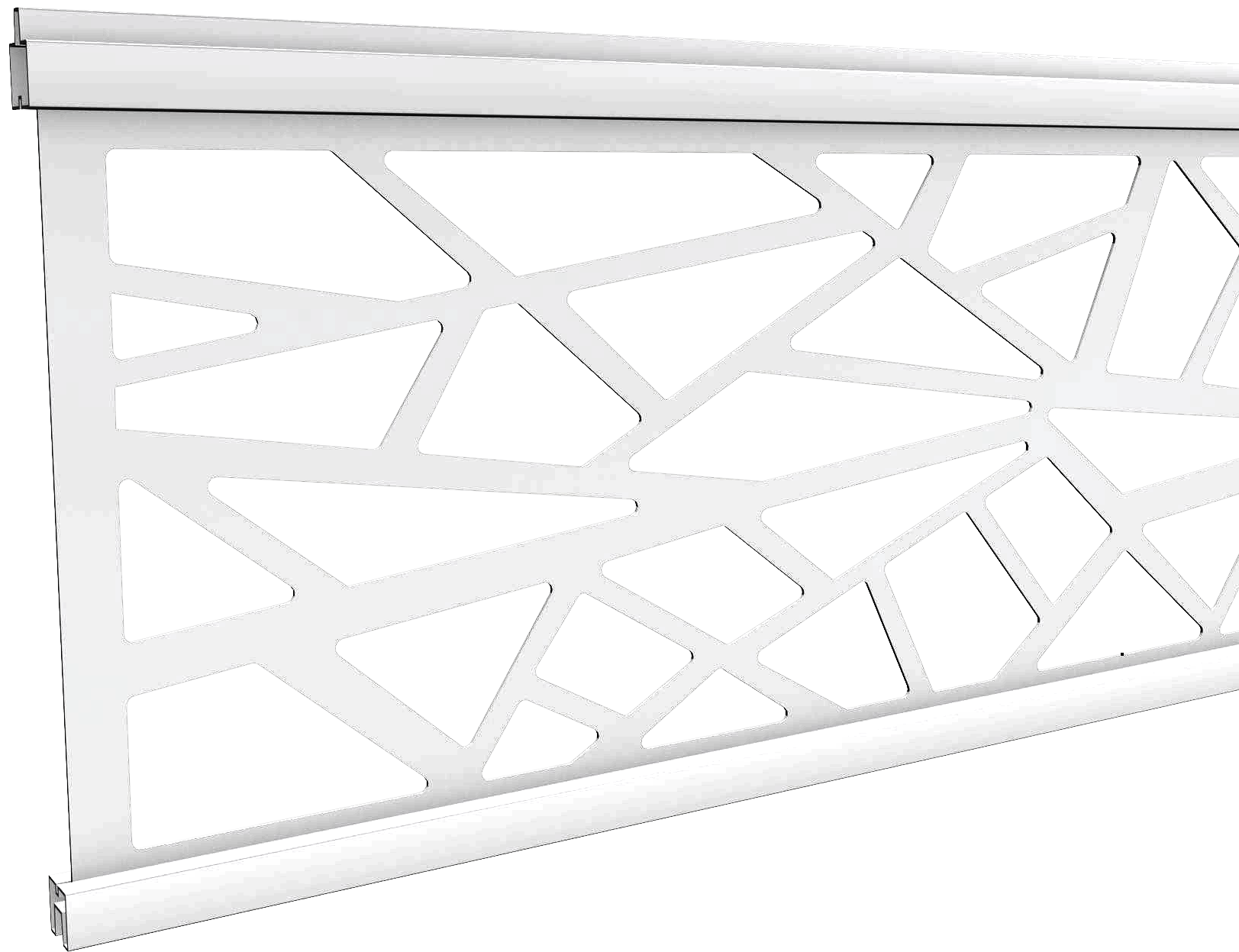 T&J ECOSTECK-Gitterfüllung Design SILBER, 20 x 280 x 1800 mm Aluminium hell eloxiert