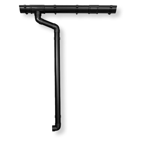 Kunststoff Dachrinnenset 302BxS Typ 300 für Sparrendächer eine Seite bis 500 cm, anthrazit