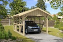 Vorschaubild Skan Holz Schwarzwald - Satteldach Einzelcarport Breite 424 cm