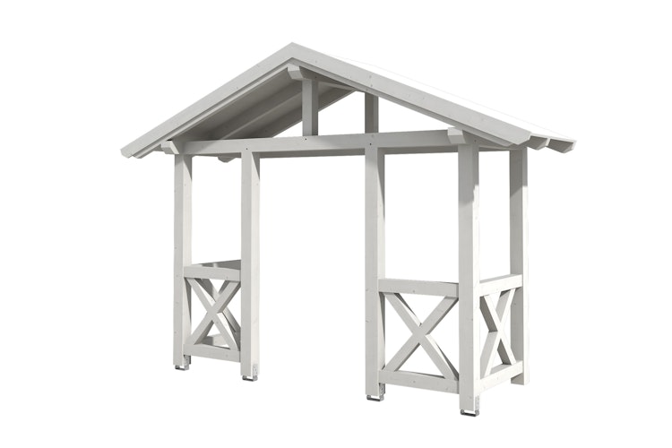 Skan Holz Satteldach Vordach Doppeltür Stralsund