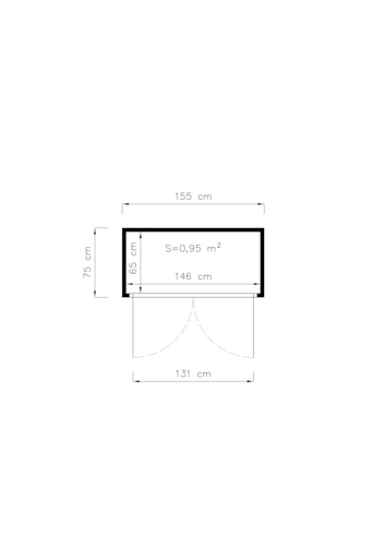 Bertilo HPL Geräteschrank Terrace High - 6 mm