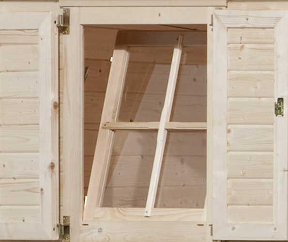 Weka 28 mm Gartenhaus 170 mit Vordach (50 cm)