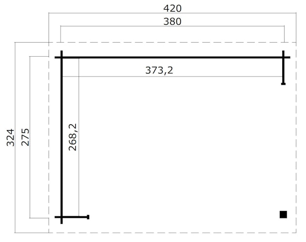Lasita Maja Überdachung/Pavillion Buffalo 380 28mm