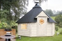 Vorschaubild Wolff Finnhaus Grillkota Kalle 3833 45 mm - mit schwarzen Dachschindeln