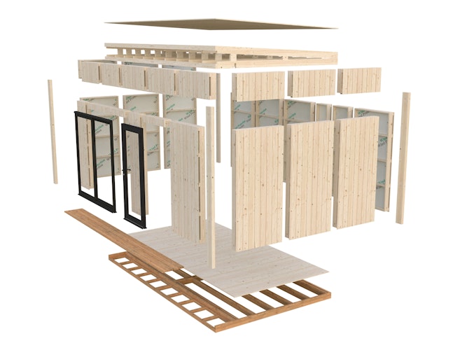 Palmako Gartenhaus Johanna 13,6 m² - 160 mm