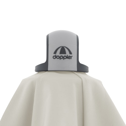 doppler Mittelmastschirm EXPERT 220 x 140 Auto-Tilt, Aluminium Silber / 100 % Polyester 180 g/m²
