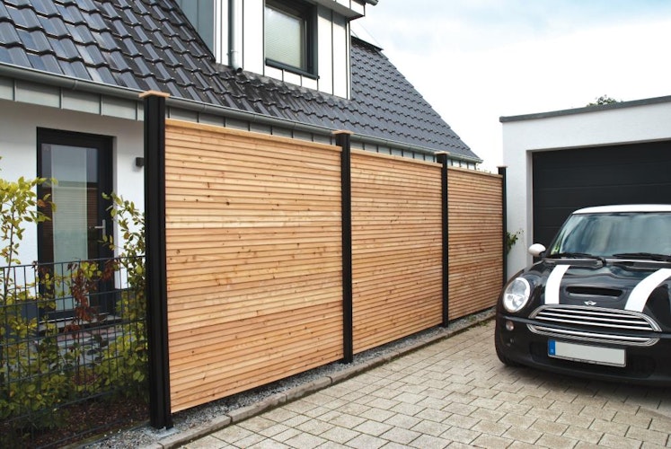 OSMO Sichtblende Juel A Lärche naturbelassen - geschlossen 175x185 cm