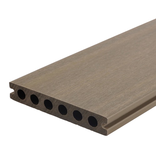 Fiberdeck Premium WPC-Terrassendiele RHK Light grey 23 mm - B-WARE