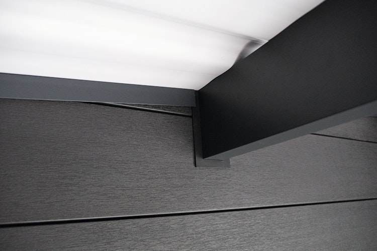 Wolff Finnhaus WPC Gartenhaus Style D / Terra 3030 Anthrazit/Hellgrau - 28 mm 