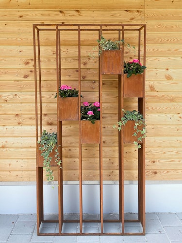 Badeko Pflanzregal „Lazise“ in Edelrostoptik 94 cm breit