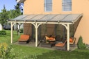Vorschaubild Skan Holz Terrassenüberdachung Venezia mit Mittelpfosten Breite 648 cm