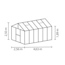 Vorschaubild Vitavia Gewächshaus Zeus 11900 inkl. 3 Dachfenstern - 11,9 m²
