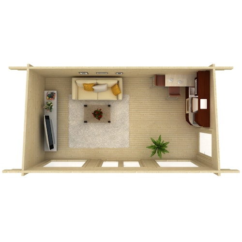 Palmako Gartenhaus Heidi 19,7 m² - 70 mm