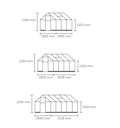 Vorschaubild Halls Gewächshaus Qube 6 - 3,6 m² / 4,7 m² / 5,9 m²