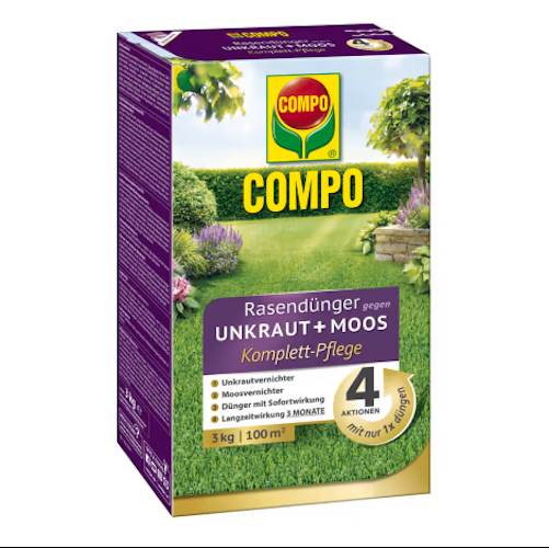 COMPO Rasendünger Unkraut + Moos Komplett-Pflege