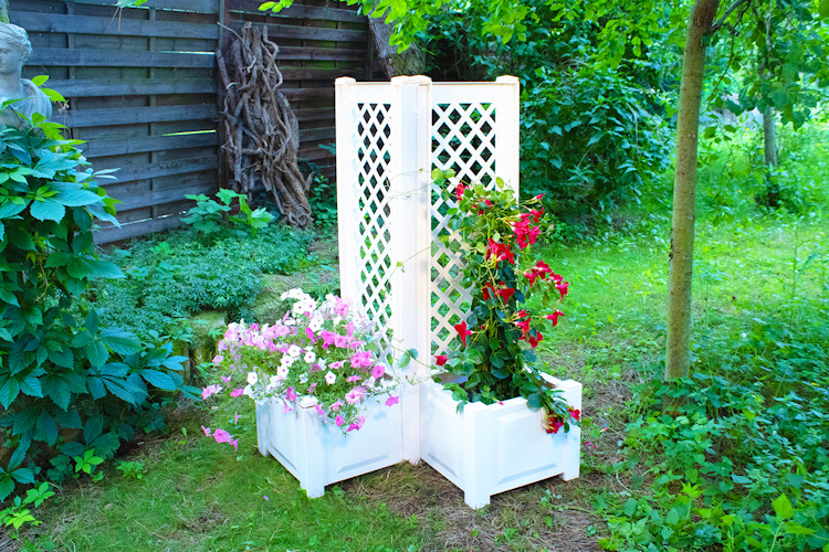 KHW Pflanzkasten klein mit Spalier 43 cm - 2er Set