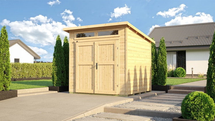 Weka Gartenhaus 264 mit Oberlichtern - 21 mm