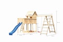 Vorschaubild Akubi Stelzenhaus Frieda mit Wellenrutsche, Doppelschaukelanbau, Klettergerüst und Anbauplattform