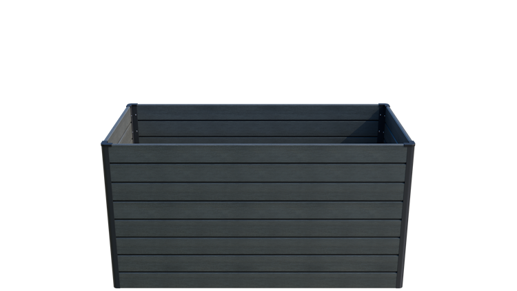 GroJa Solid Rhombus Stecksystem Hochbeet 150 x 70 x 79 cm  Steingrau co-extrdiert